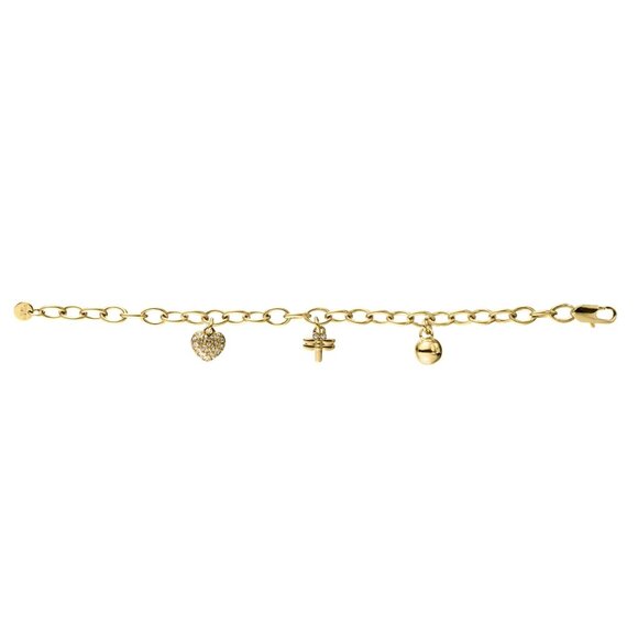 Dyrberg/Kern Senga bracelet with heart, dragonfly and ball charms - Picture 3 of 9